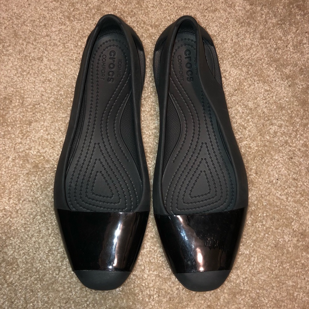 Crocs Sienna Black Flats Size 9